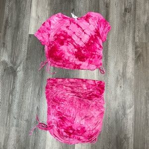 Princess Polly pink tie dyed set